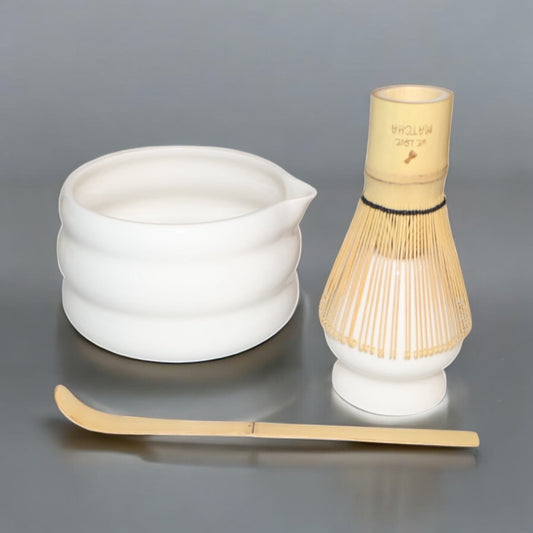 Matcha set: Bowl, Whisk holder, Bamboo whisk, scoop